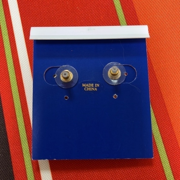 Brand New Bella Jack Teddy Bear Post Earring Gold Tone w/ Pink Stone - Picture 10 of 14